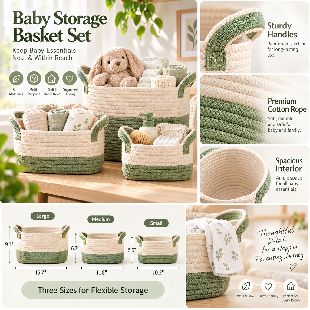Baby Storage Basket Set